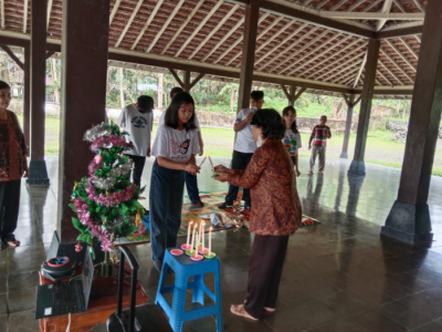 Perayaan Natal di Goa Maria kaliori 9 Desember 2022